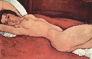 Amedeo Modigliani, Liegender Akt mit hinter dem Kopf verschrankten Armen